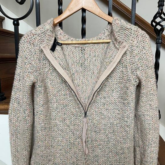 Anthropologie Kaisley Small Sweater | Back Zipper, Pink Beige Knit Pullover, EUC - Picture 5 of 13